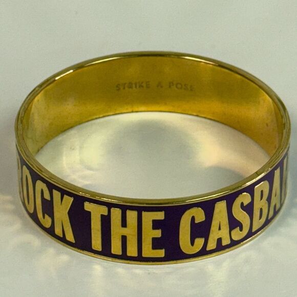 RARE Kate Spade Rock The Casbah Strike A Pose Idiom Bangle Bracelet - Picture 3 of 4